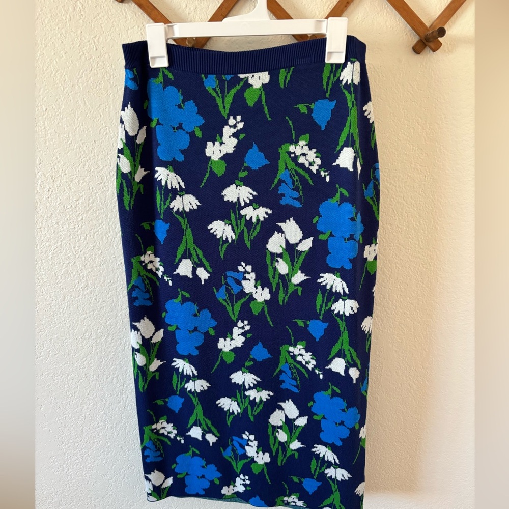 Kate Spade x Target Blue and Green Floral Midi Skirt - Picture 4 of 4